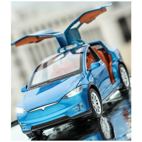 Коллекционная машинка Tesla Model X светодиодные ленты model 3 y frunk brighten модифицисветильник па 5 м водонепроницаемая гибкая силиконовая лампа для переднего багажника tesla model 3 y s x