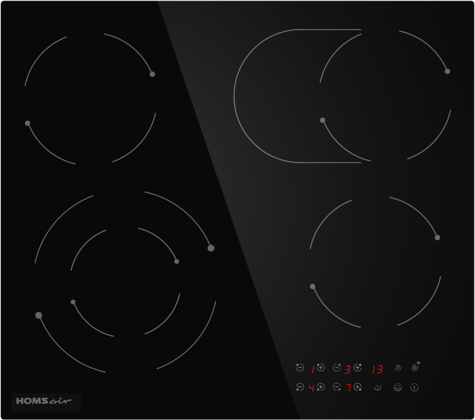 Электрическая варочная панель HOMSair HVС64SMDBK