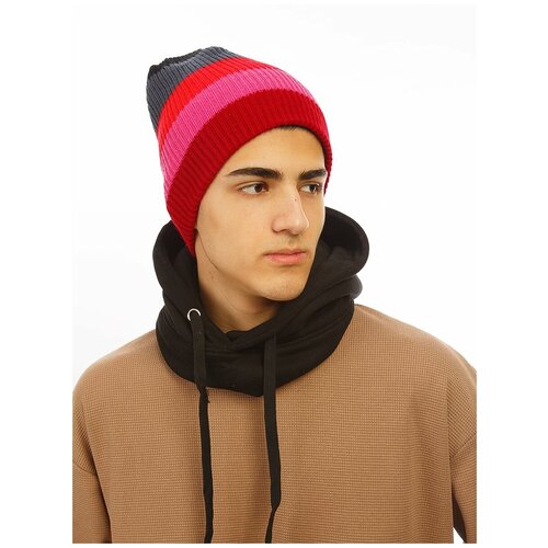 фото Шапка бини modniki, демисезон/зима, размер xl(54-56), красный