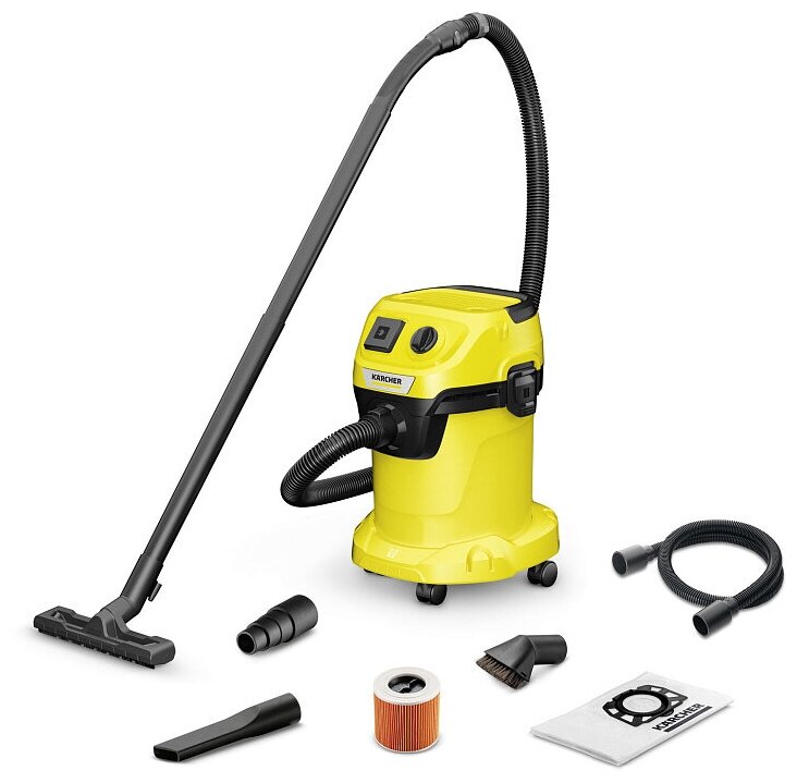 Профессиональный / Строительный / Хозяйственный пылесос Karcher WD 3 P V-17/4/20 Workshop (1.628-175.0)