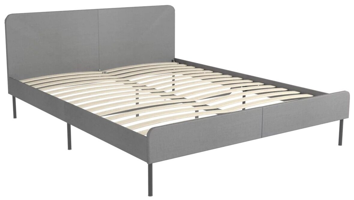 MEZA Двуспальная кровать 160х200 см с обивкой без матраса