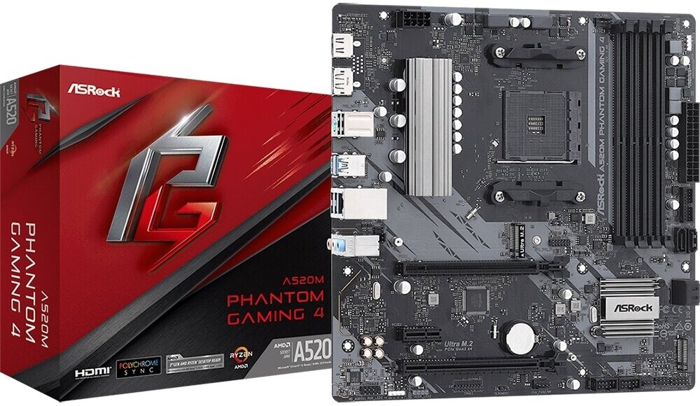 Материнская плата ASROCK A520M PHANTOM GAMING 4 (A520M PHANTOM GAMING 4)