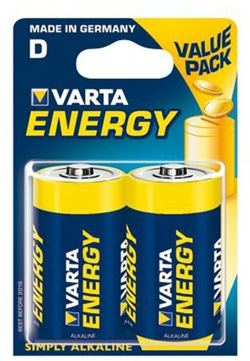 Батарейки Varta Longlife D Bli Alkaline, 2 шт. (4120101412) - фото №7