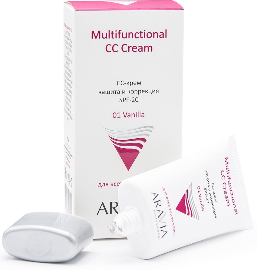 ARAVIA PROFESSIONAL СС-крем защитный SPF-20 Multifunctional CC Cream Vanilla 01, 50 мл