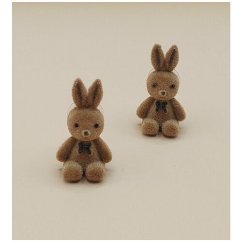 Серьги плюшевые зайки, мишки, котики