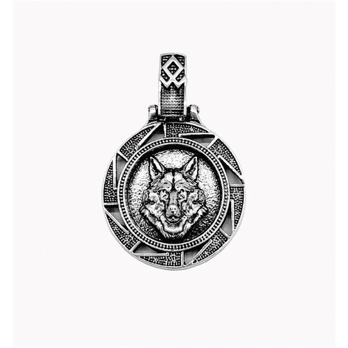 фото Подвеска оберег волк на коловрате из серебра serebromag ювелирная мастерская малахит