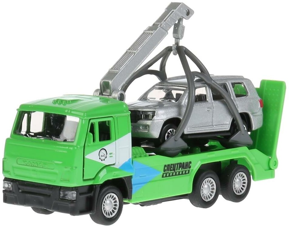 Эвакуатор Технопарк КамАЗ с автомобилем Toyota Land Cruiser SB-17-24-R-WB