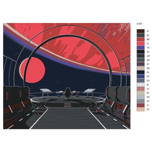 Картина ПО номерам Z-321 Полет в космосе 80x100 картина по номерам z 237 машина в бассейне 80x100