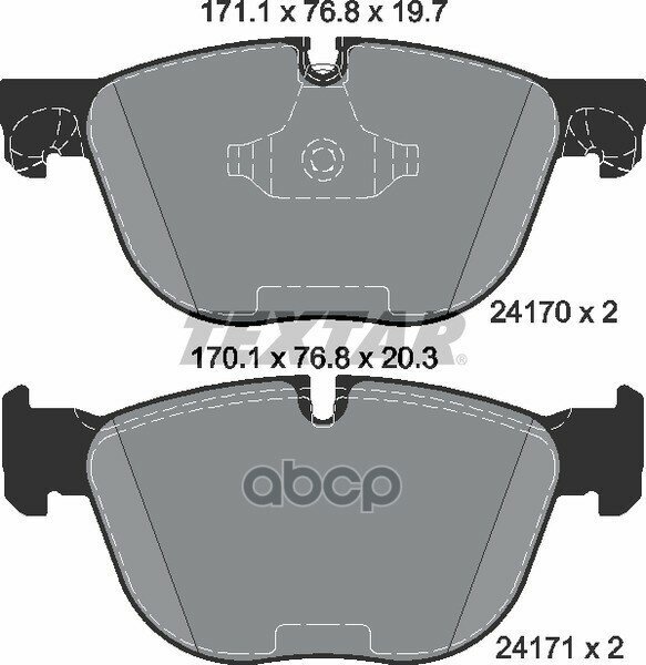 Колодки Тормозные Передние Bmw X5 (F15, F85) Xdrive 30 D (183 Квт / 249 Cv) 12.13 - 07.18 Textar арт. 2417001