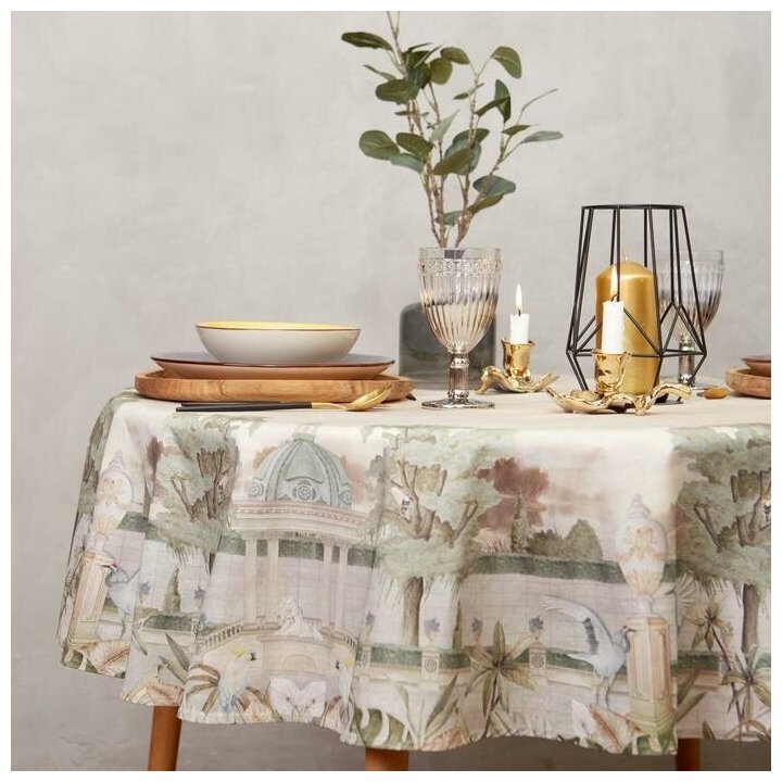 фото Скатерть Этель "Райский сад" d - 150 см