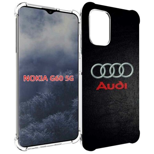 Чехол MyPads audi ауди 6 мужской для Nokia G60 5G задняя-панель-накладка-бампер