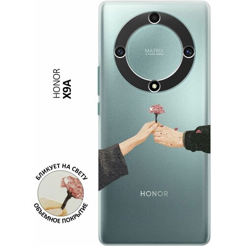 Силиконовый чехол с принтом Hands для Honor X9a / Magic5 Lite / Хонор Х9А / Мэджик 5 Лайт