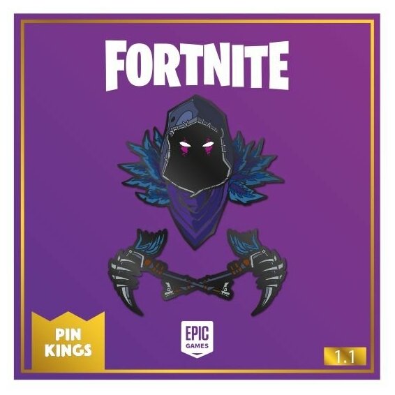Значок Pin Kings Fortnite 1.3 Skull Trooper - набор из 2 шт Бука - фото №1