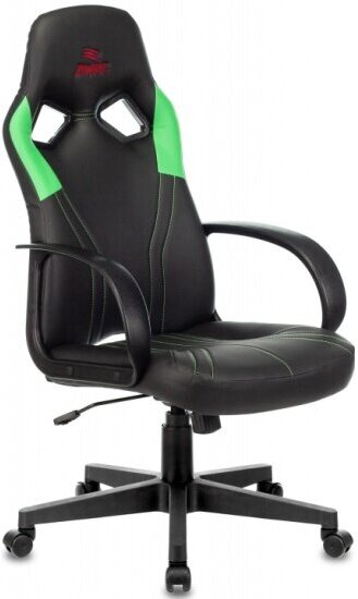Кресло геймерское Zombie RUNNER черный/зеленый искусственная кожа крестовина пластик