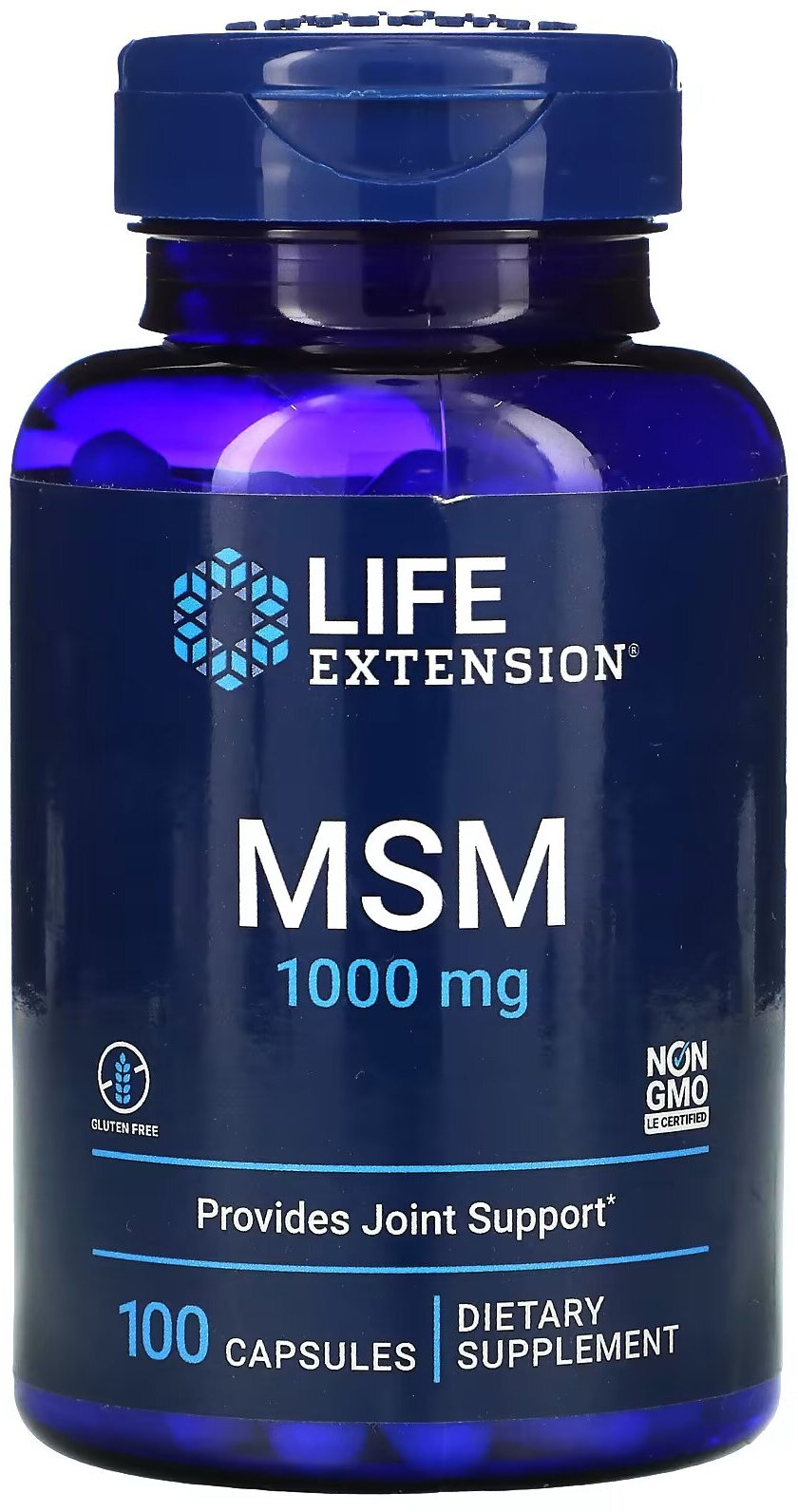 Метилсульфонилметан Life Extension MSM, 1000 мг, 100 капсул