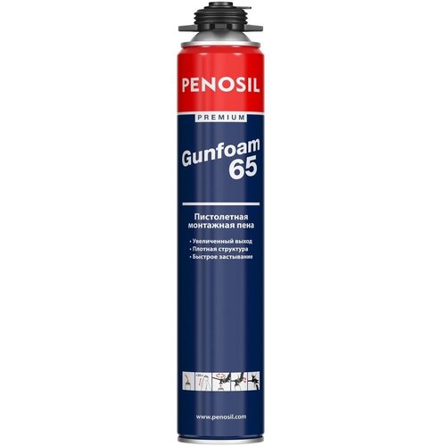 PENOSIL Premium Gunfoam 65, пена монтажная профессиональная 870мл пена монтажная профессиональная зимняя profi gold 65л light 870мл