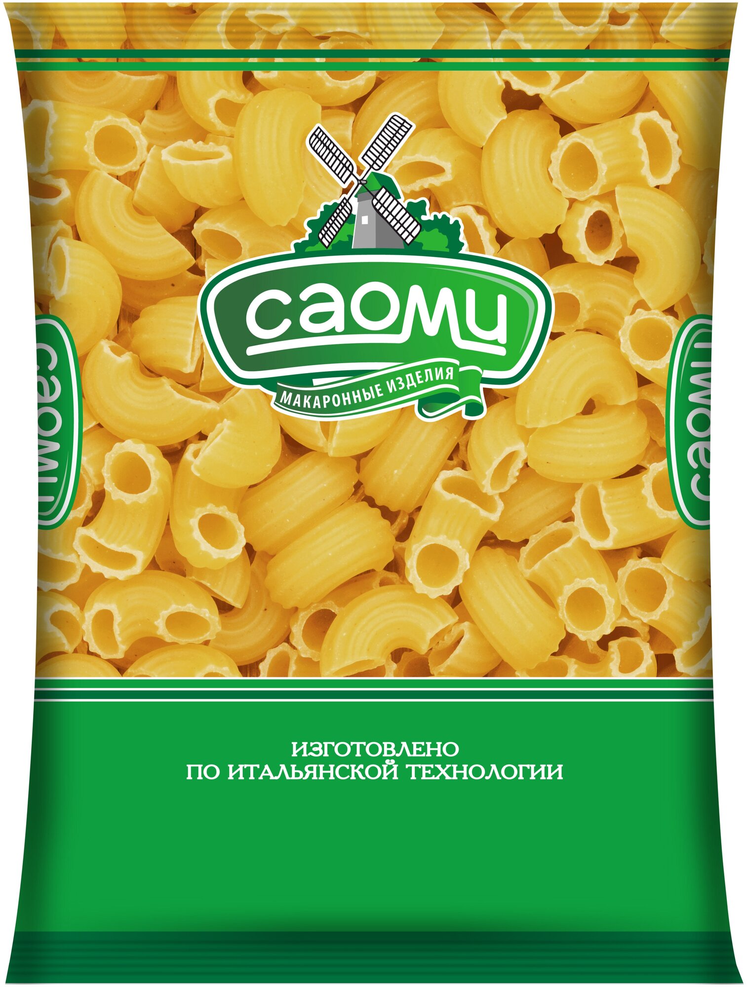 Макаронные изделия Саоми Рожки рифленные, 400г.