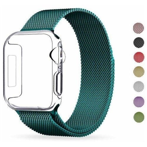 Ремешок для Apple Watch 38-40 мм Great Case миланская петля (тёмно-зелёный)