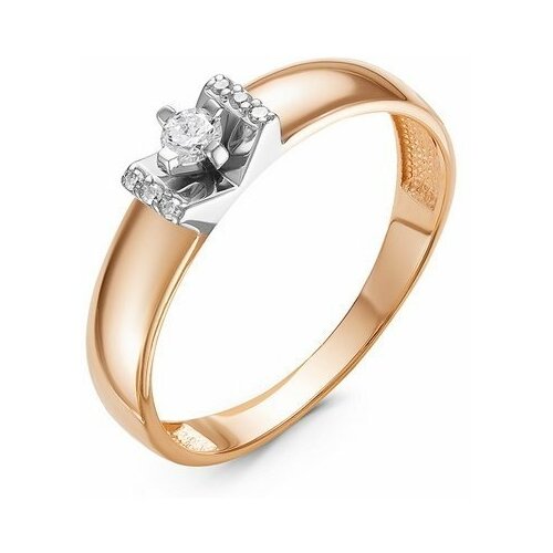 фото Кольцо diamant online, золото, 585 проба, бриллиант, размер 18