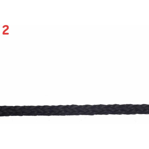 Шнур вязаный полипропиленовый 8 прядей черный d5 мм 30 м без сердечника (2 шт.)