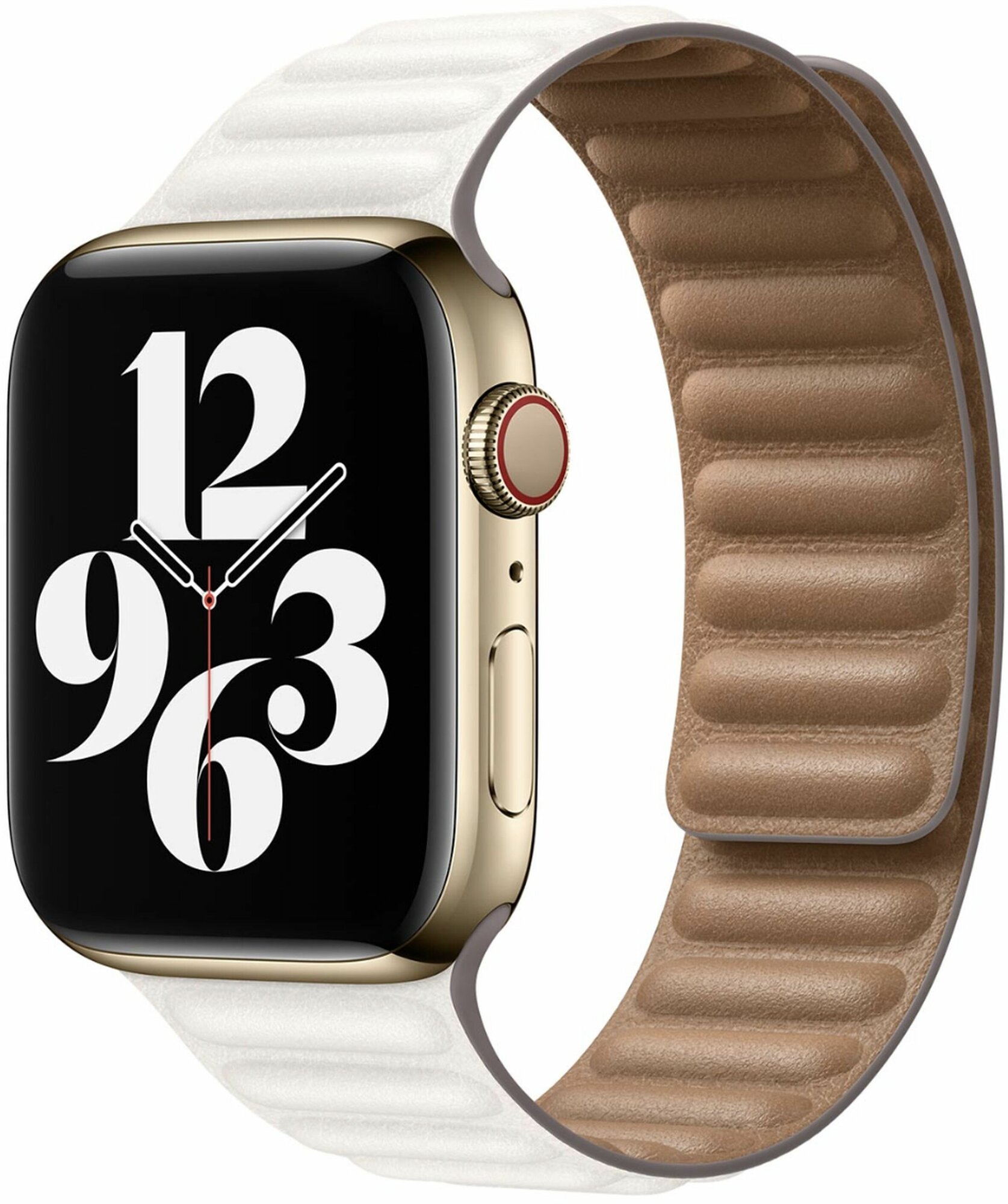 Ремешок Apple Leather Link для Apple Watch Series 3/4/5/6/SE золотой апельсин (MY9D2ZM/A) 40мм - фото №4