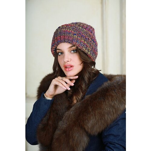 фото Шапка gulyann, размер 54-58, фиолетовый