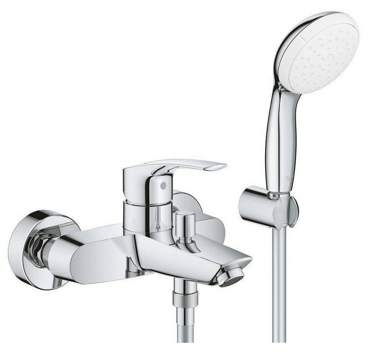 Grohe Однорычажный смеситель для ванны Grohe Eurosmart 33302003 (33302 003) с душевым набором