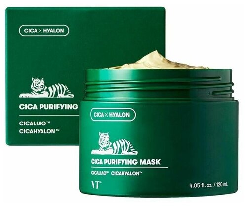 Очищающая глиняная маска с центеллой азиатской Cica Purifying Mask, VT cosmetic, 120мл, 8809695670602