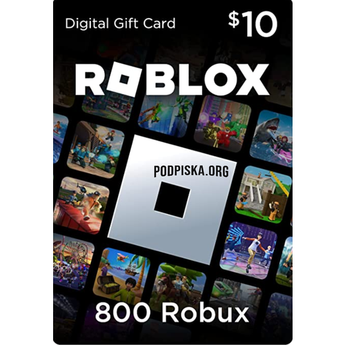 Пополнение счета для РФ и СНГ / Оплата игровой валюты / Подарочная карта Roblox 800 Robux, цифровой код
