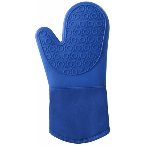 Рукавица кухонная длинная силикон-хлопок Прихватка кухонная Ухватка для кухни длина 34 см 640₽