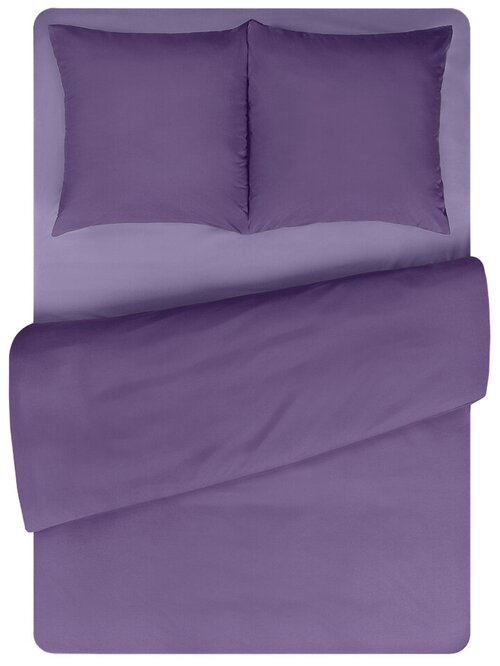 Постельное белье Amore Mio Макосатин BZ Allegra SINGLE Mo, 1,5 спальный комплект, сиреневый, фиолетовый