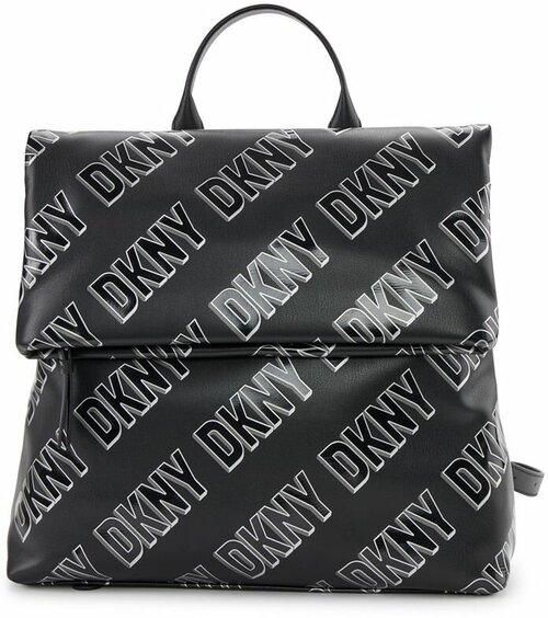 Рюкзак DKNY, искусственная кожа, внутренний карман, регулируемый ремень, черный