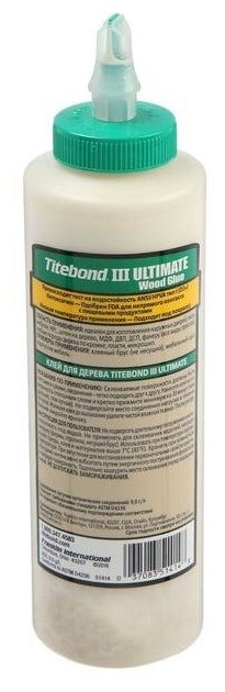 Клей Titebond III «Ulimate Wood Glue» влагостойкий цвет кремовый 473 мл - фотография № 2