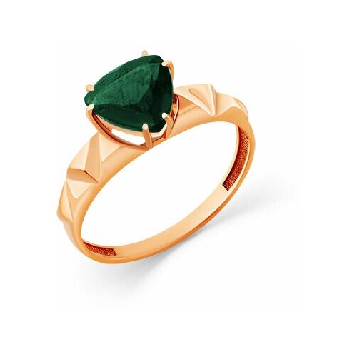 фото Кольцо oriental красное золото, 585 проба, турмалин синтетический, размер 18