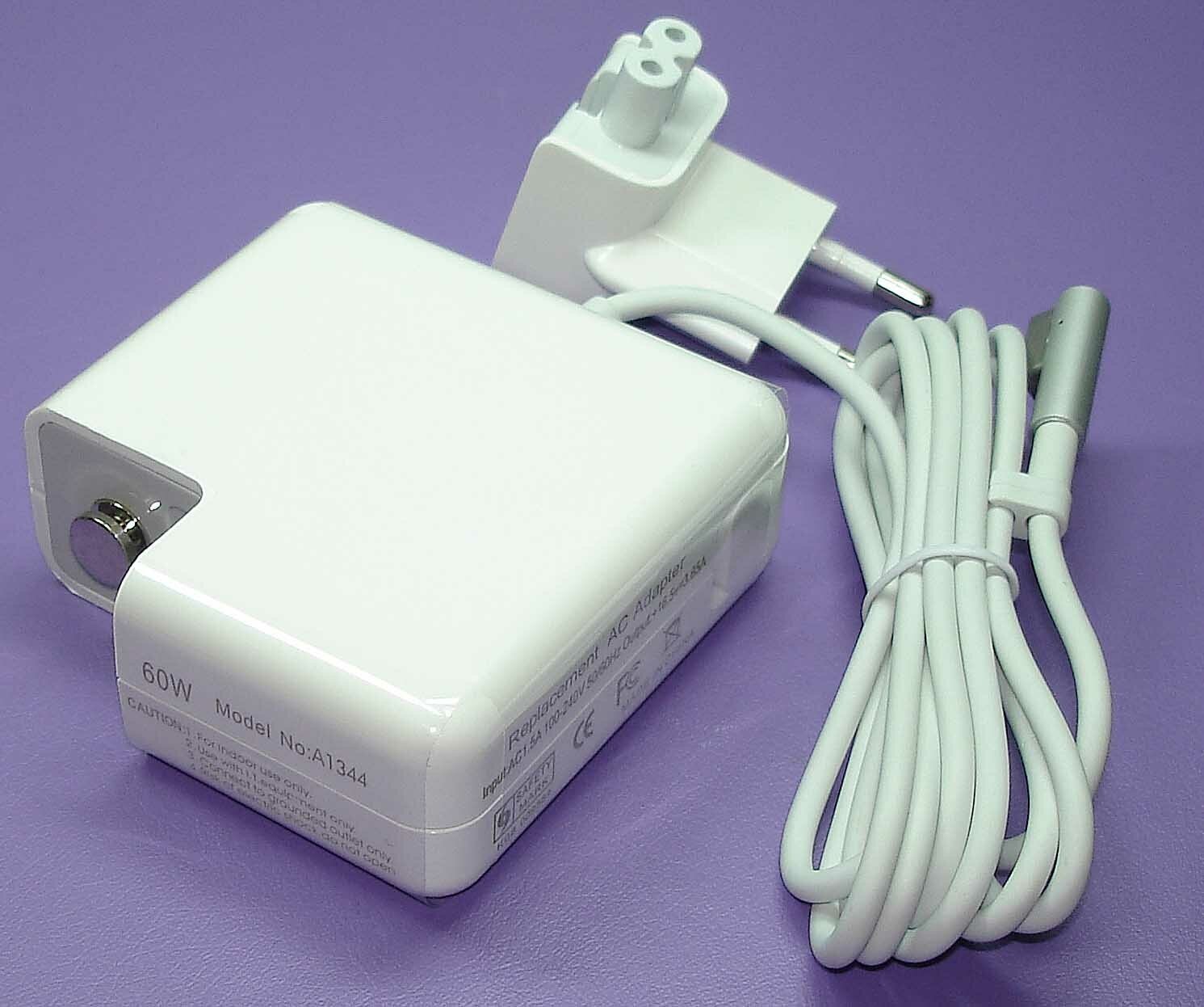 Блок питания (сетевой адаптер) для ноутбуков Apple 16.5V 3.65A 60W MagSafe L-shape REPLACEMENT