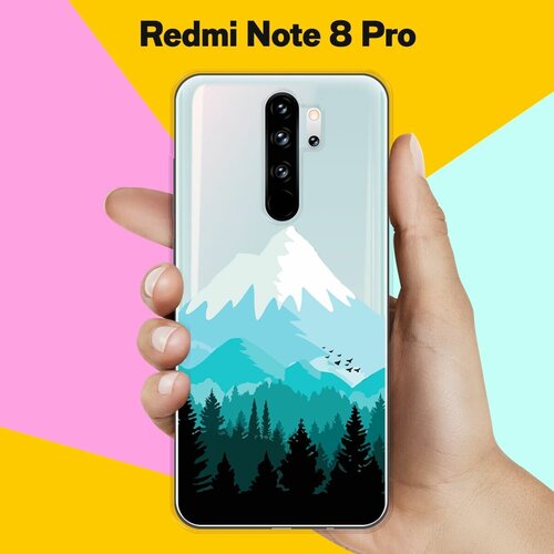 Силиконовый чехол Снежные горы на Xiaomi Redmi Note 8 Pro силиконовый чехол горы и озеро на xiaomi redmi note 8 pro