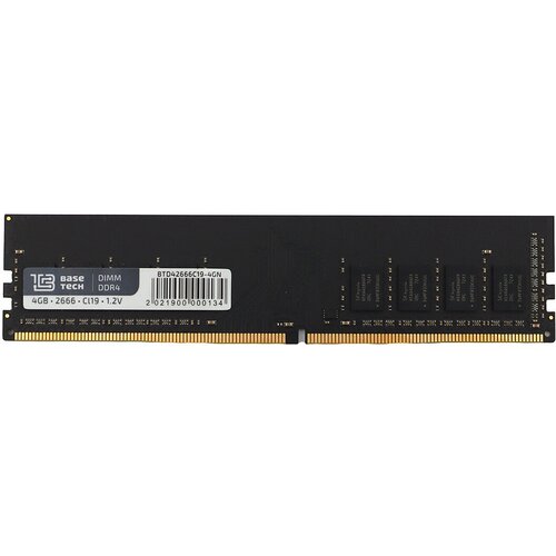 Память DDR4 DIMM 4Gb, 2666MHz BaseTech (BTD42666C19-4GN)