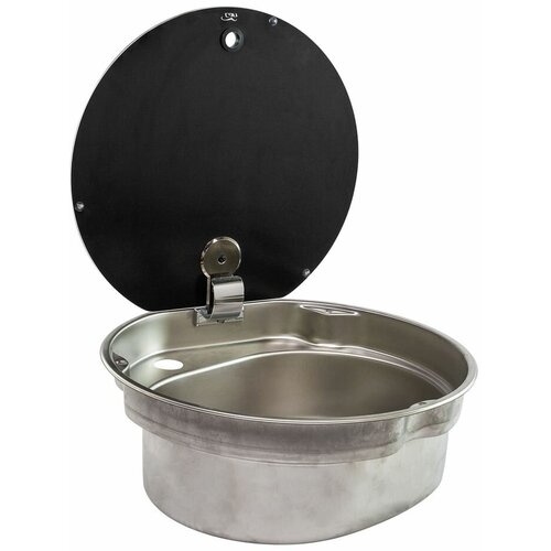 Мойка круглая 400, стеклянная крышка, CAN, LR1770