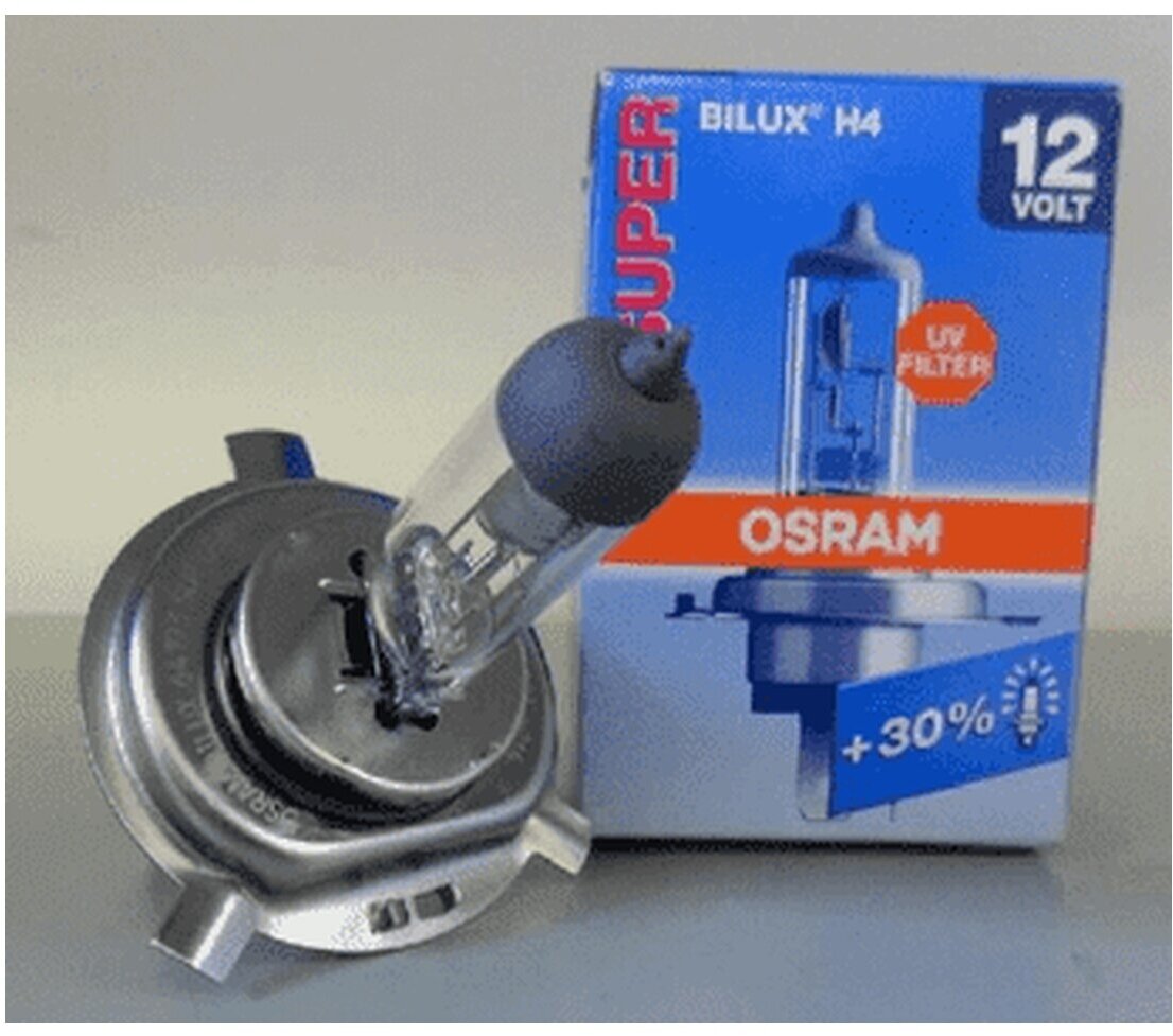 Лампа автомобильная галогенная OSRAM Super +30% 64193SUP H4 12V 60/55W P43t-38