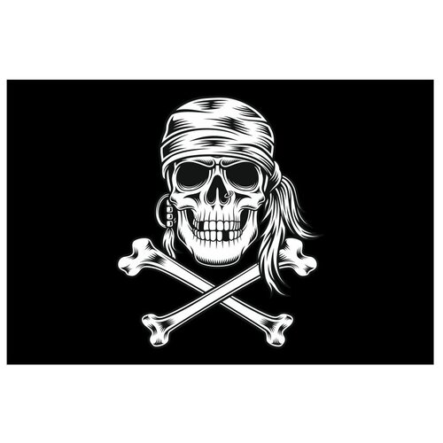 Пиратский флаг (тип 4) 90х135 см