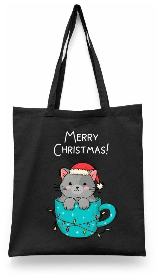 фото Сумка-шоппер унисекс Каждому Своё "Merry Christmas/Новый год/Рождество"