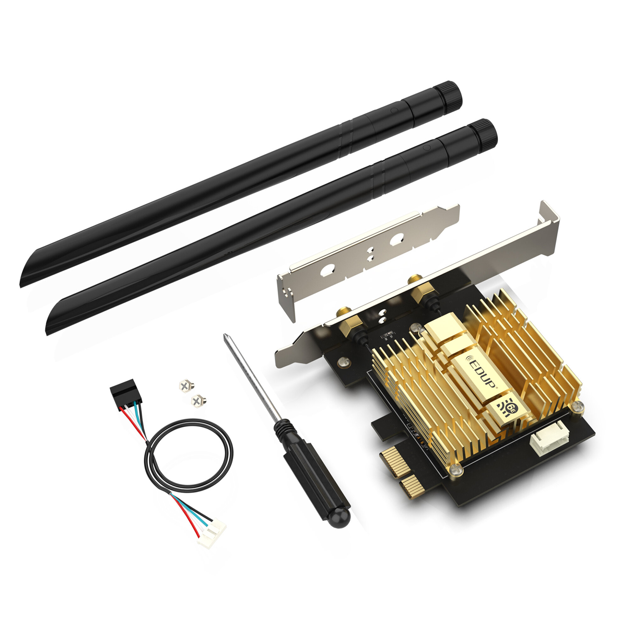 PCI-E адаптер Wi-Fi 6E Intel AX210 AX3000 Bluetooth 5.2 - 2.4GHz/5GHz ...