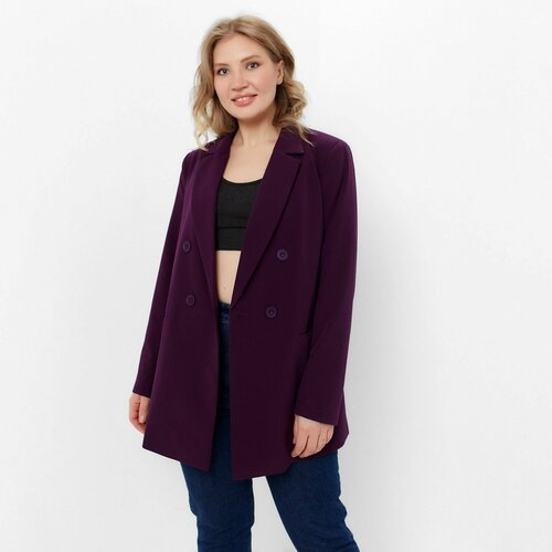 Пиджак Minaku, размер 48/L, фиолетовый пиджак размер 48 фиолетовый