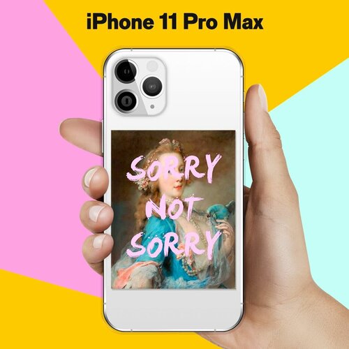 Силиконовый чехол Sorry на Apple iPhone 11 Pro Max силиконовый чехол единорог на пончике на apple iphone 11 pro max