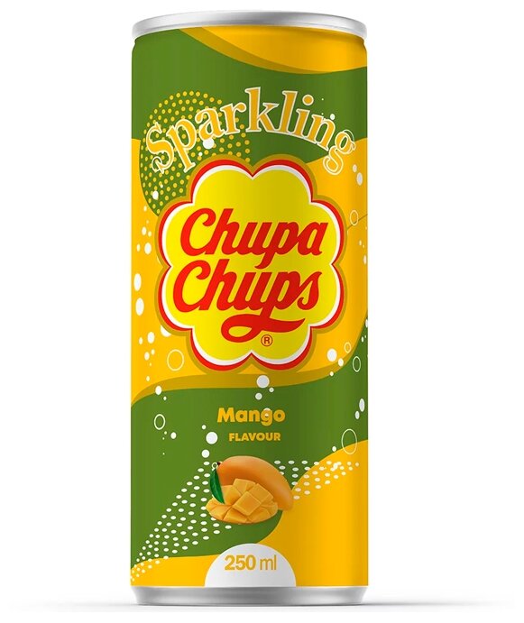 Газированный напиток Chupa Chups Sparkling Mango / Чупа Чупс Манго 250мл (Южная Корея) - фотография № 1