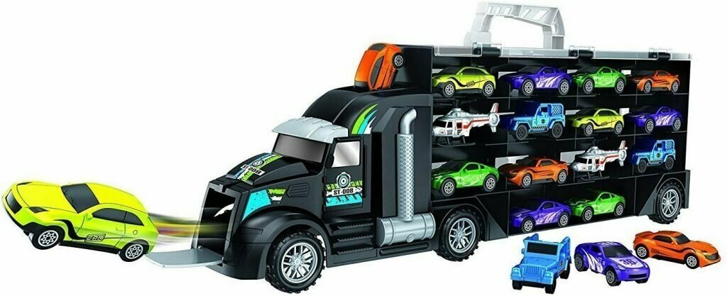 Автовоз Junfa toys с 12 машинками P858-A, 51х10х18 см