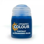 Краска Games Workshop Контраст: голубой ультрамаринов (18мл)(CONTRAST: ULTRAMARINES BLUE (18ML)) - изображение