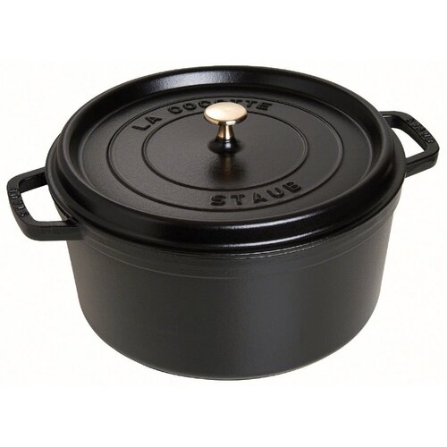 Кокот Staub круглый, 28 см, 6,7 л, черный