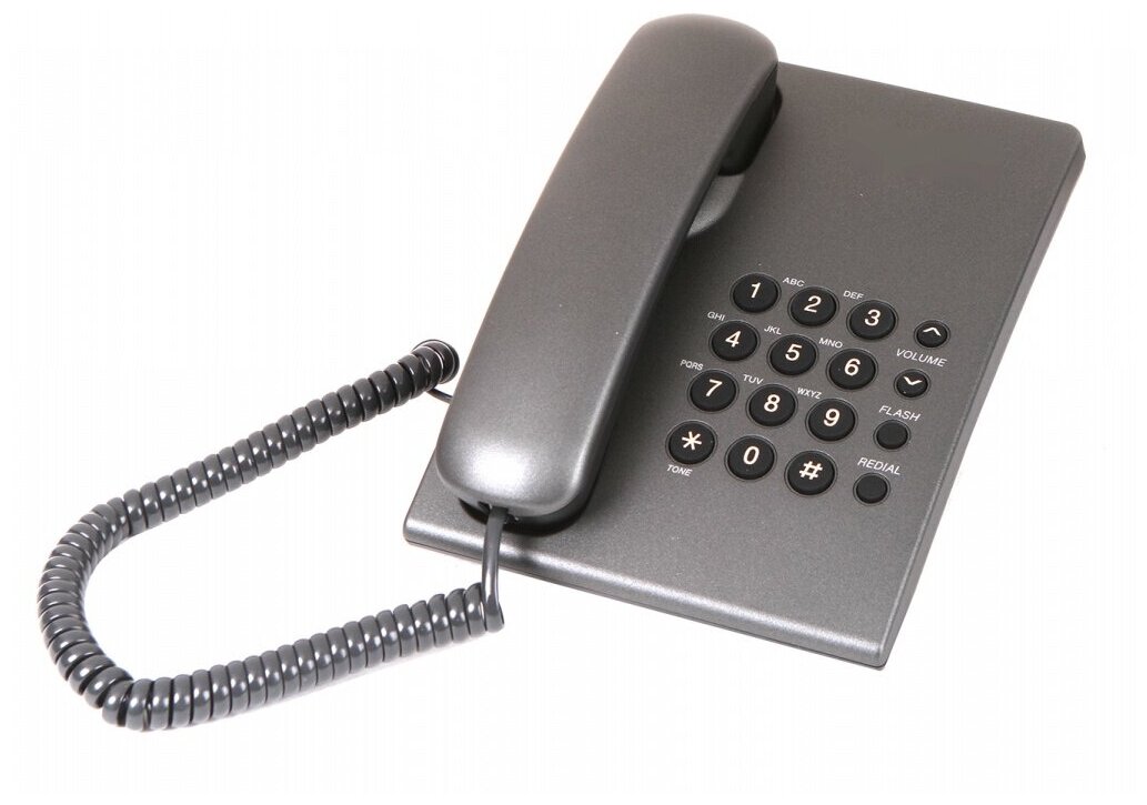 Телефон Panasonic KX-TS2350RUT, цвет: Черный