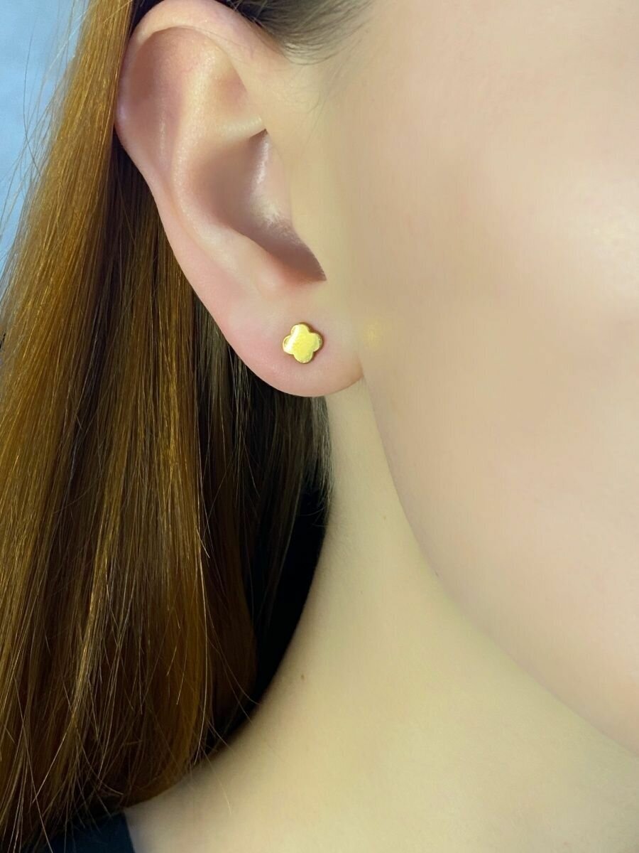 Серьги пусеты stasy ca, размер 5 мм, золотой — фото 1